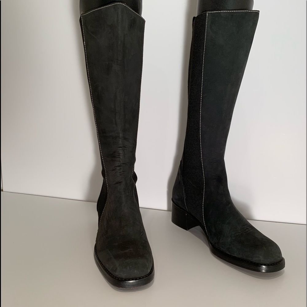 NWOT, charcoal gray, nubuck boot. Made in Italy - Picture 3 of 8